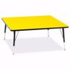 Picture of Berries® Square Activity Table - 48" X 48", E-height - Yellow/Black/Black