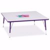 Picture of Berries® Square Activity Table - 48" X 48", T-height - Gray/Purple/Purple