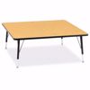 Picture of Berries® Square Activity Table - 48" X 48", T-height - Gray/Teal/Teal