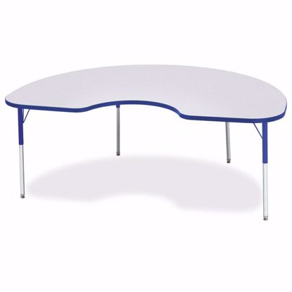 Picture of Berries® Kidney Activity Table - 48" X 72", A-height - Gray/Blue/Blue