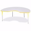 Picture of Berries® Kidney Activity Table - 48" X 72", A-height - Gray/Yellow/Yellow