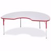 Picture of Berries® Kidney Activity Table - 48" X 72", A-height - Gray/Red/Red