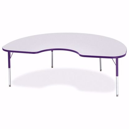 Picture of Berries® Kidney Activity Table - 48" X 72", E-height - Gray/Purple/Purple