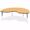 Picture of Berries® Kidney Activity Table - 48" X 72", E-height - Gray/Yellow/Yellow