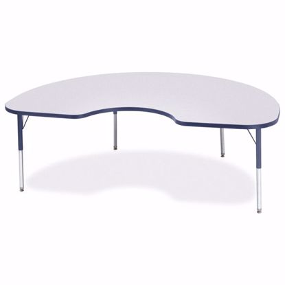 Picture of Berries® Kidney Activity Table - 48" X 72", E-height - Gray/Navy/Navy