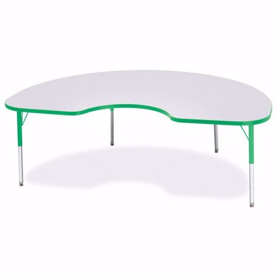 Picture of Berries® Kidney Activity Table - 48" X 72", E-height - Gray/Green/Green