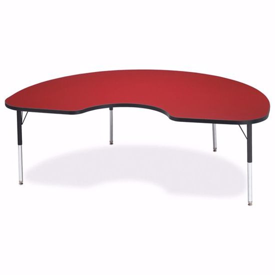 Picture of Berries® Kidney Activity Table - 48" X 72", E-height - Red/Black/Black