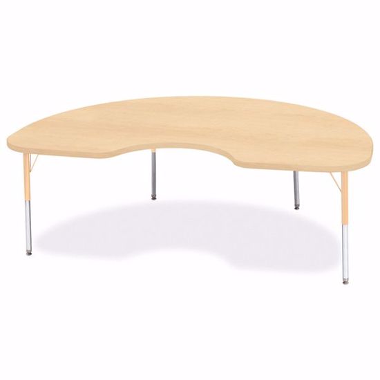 Picture of Berries® Kidney Activity Table - 48" X 72", E-height - Maple/Maple/Camel