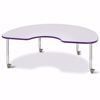 Picture of Berries® Kidney Activity Table - 48" X 72", Mobile - Gray/Purple/Gray