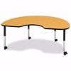 Picture of Berries® Kidney Activity Table - 48" X 72", Mobile - Gray/Yellow/Gray