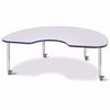 Picture of Berries® Kidney Activity Table - 48" X 72", Mobile - Gray/Navy/Gray