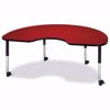 Picture of Berries® Kidney Activity Table - 48" X 72", Mobile - Red/Black/Black