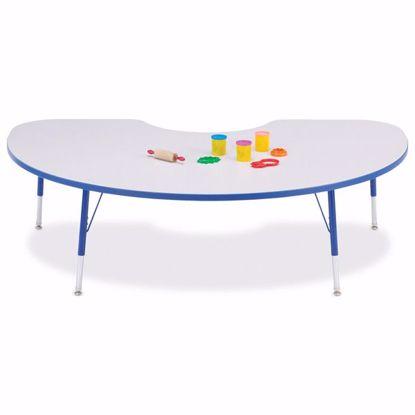 Picture of Berries® Kidney Activity Table - 48" X 72", T-height - Gray/Blue/Blue