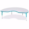 Picture of Berries® Kidney Activity Table - 48" X 72", T-height - Gray/Teal/Teal