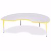 Picture of Berries® Kidney Activity Table - 48" X 72", T-height - Gray/Yellow/Yellow