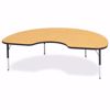 Picture of Berries® Kidney Activity Table - 48" X 72", T-height - Gray/Yellow/Yellow