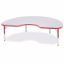 Picture of Berries® Kidney Activity Table - 48" X 72", T-height - Gray/Red/Red