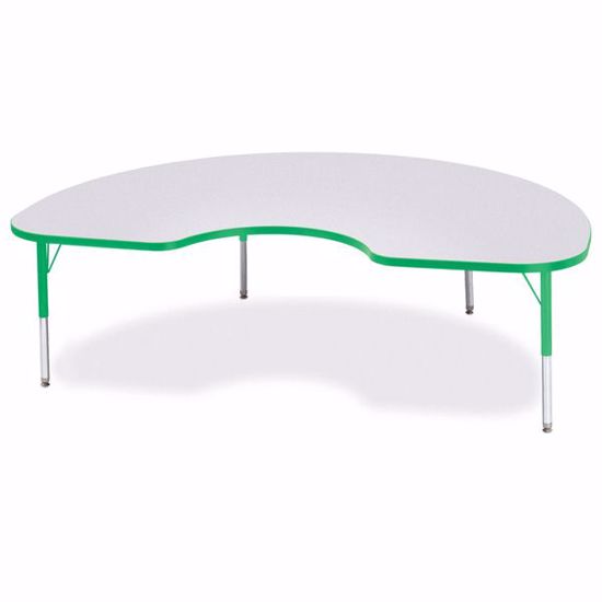 Picture of Berries® Kidney Activity Table - 48" X 72", T-height - Gray/Green/Green