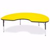 Picture of Berries® Kidney Activity Table - 48" X 72", T-height - Yellow/Black/Black