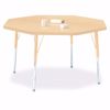 Picture of Berries® Octagon Activity Table - 48" X 48", A-height - Gray/Teal/Teal