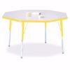 Picture of Berries® Octagon Activity Table - 48" X 48", A-height - Gray/Yellow/Yellow