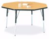 Picture of Berries® Octagon Activity Table - 48" X 48", A-height - Yellow/Black/Black