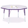 Picture of Berries® Octagon Activity Table - 48" X 48", E-height - Gray/Purple/Purple