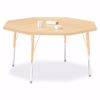 Picture of Berries® Octagon Activity Table - 48" X 48", E-height - Gray/Orange/Orange