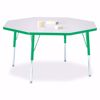 Picture of Berries® Octagon Activity Table - 48" X 48", E-height - Gray/Green/Green