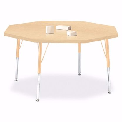 Picture of Berries® Octagon Activity Table - 48" X 48", E-height - Maple/Maple/Camel