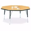 Picture of Berries® Octagon Activity Table - 48" X 48", T-height - Gray/Red/Red