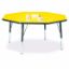 Picture of Berries® Octagon Activity Table - 48" X 48", T-height - Yellow/Black/Black