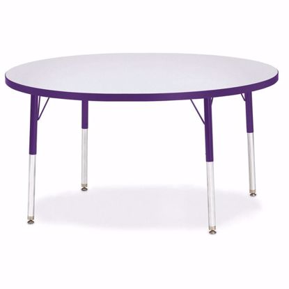 Picture of Berries® Round Activity Table - 48" Diameter, A-height - Gray/Purple/Purple