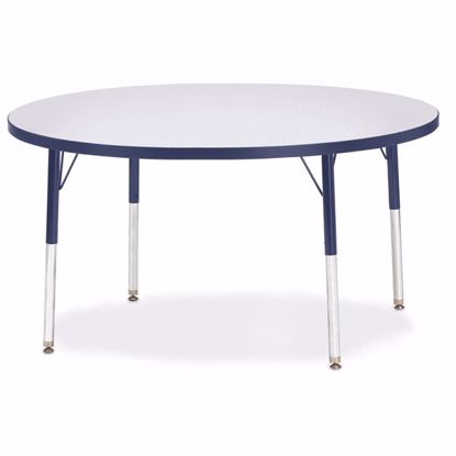 Picture of Berries® Round Activity Table - 48" Diameter, A-height - Gray/Navy/Navy