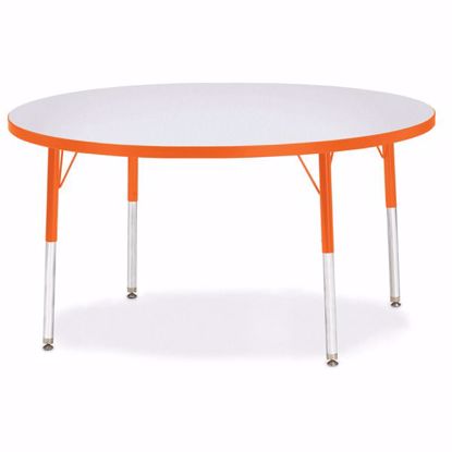 Picture of Berries® Round Activity Table - 48" Diameter, A-height - Gray/Orange/Orange