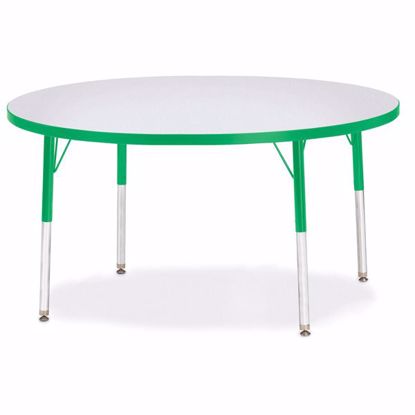 Picture of Berries® Round Activity Table - 48" Diameter, A-height - Gray/Green/Green