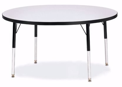 Picture of Berries® Round Activity Table - 48" Diameter, A-height - Gray/Black/Black