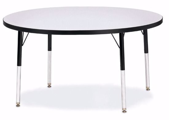 Picture of Berries® Round Activity Table - 48" Diameter, A-height - Gray/Black/Black