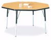 Picture of Berries® Round Activity Table - 48" Diameter, A-height - Yellow/Black/Black