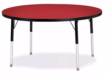 Picture of Berries® Round Activity Table - 48" Diameter, A-height - Red/Black/Black