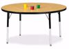 Picture of Berries® Round Activity Table - 48" Diameter, A-height - Oak/Black/Black