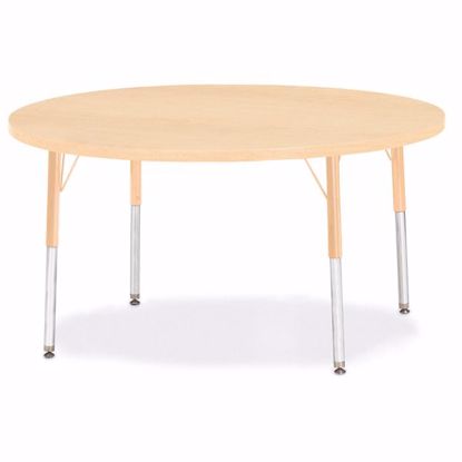 Picture of Berries® Round Activity Table - 48" Diameter, A-height - Maple/Maple/Camel