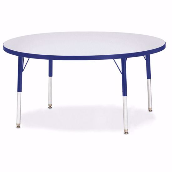 Picture of Berries® Round Activity Table - 48" Diameter, E-height - Gray/Blue/Blue