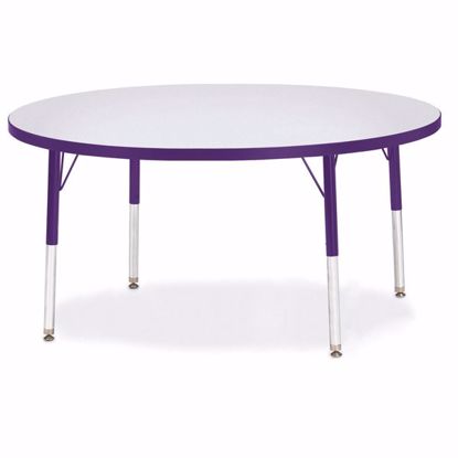Picture of Berries® Round Activity Table - 48" Diameter, E-height - Gray/Purple/Purple