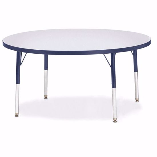 Picture of Berries® Round Activity Table - 48" Diameter, E-height - Gray/Navy/Navy