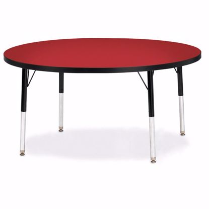 Picture of Berries® Round Activity Table - 48" Diameter, E-height - Red/Black/Black