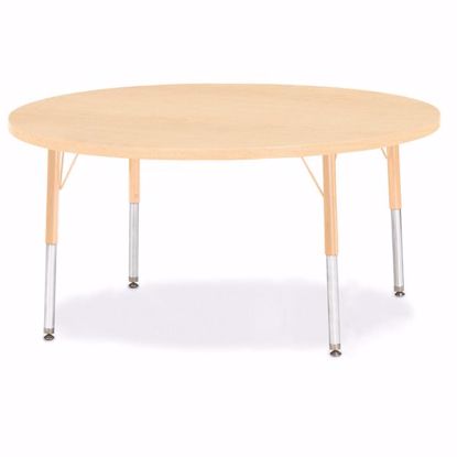 Picture of Berries® Round Activity Table - 48" Diameter, E-height - Maple/Maple/Camel