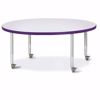 Picture of Berries® Round Activity Table - 48" Diameter, Mobile - Gray/Blue/Gray