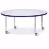 Picture of Berries® Round Activity Table - 48" Diameter, Mobile - Gray/Teal/Gray