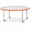 Picture of Berries® Round Activity Table - 48" Diameter, Mobile - Gray/Orange/Gray